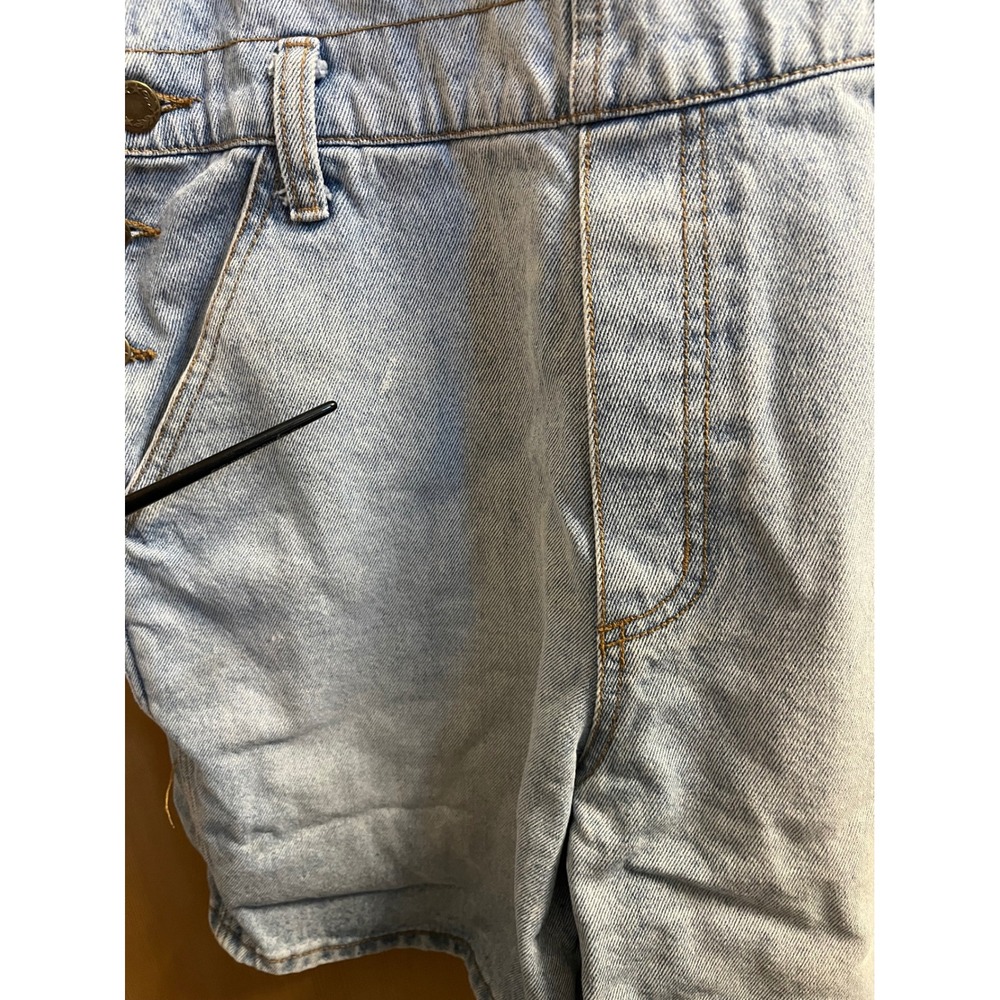 ABE Jeans Denim Shortalls Unisex Small Light Wash Vintage 90s Made in USA 4392 - Picture 11 of 13